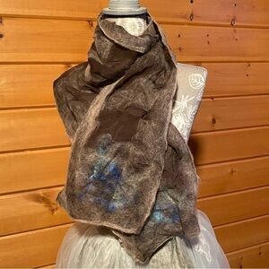 Felted Wool and Silk Scarf Lightweight